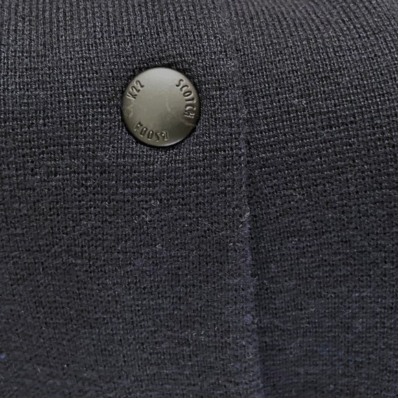 Snap Front Cardigan Navy Blue Hand Pockets NWOT - Picture 6 of 7